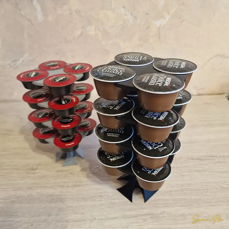 3D принтирани вертикални стойки за кафе капсули