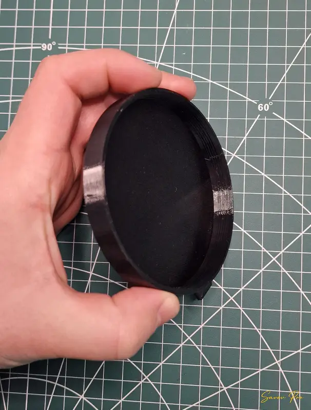 3D принтиран черен пластмасов капак