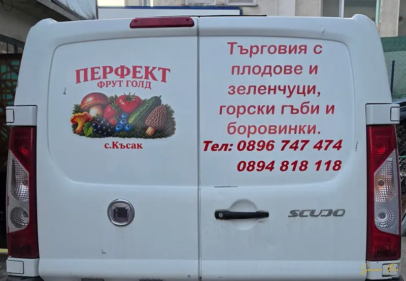 Винилови стикери на задните врати на бус