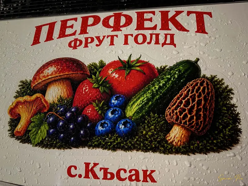 Винилов стикер Перфект Фрут Голд