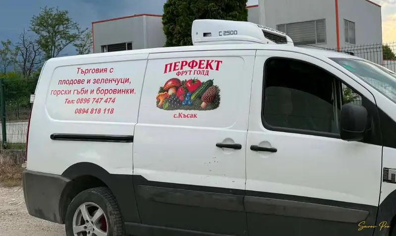 Винилово брандиране на бус Перфект Фрут Голд